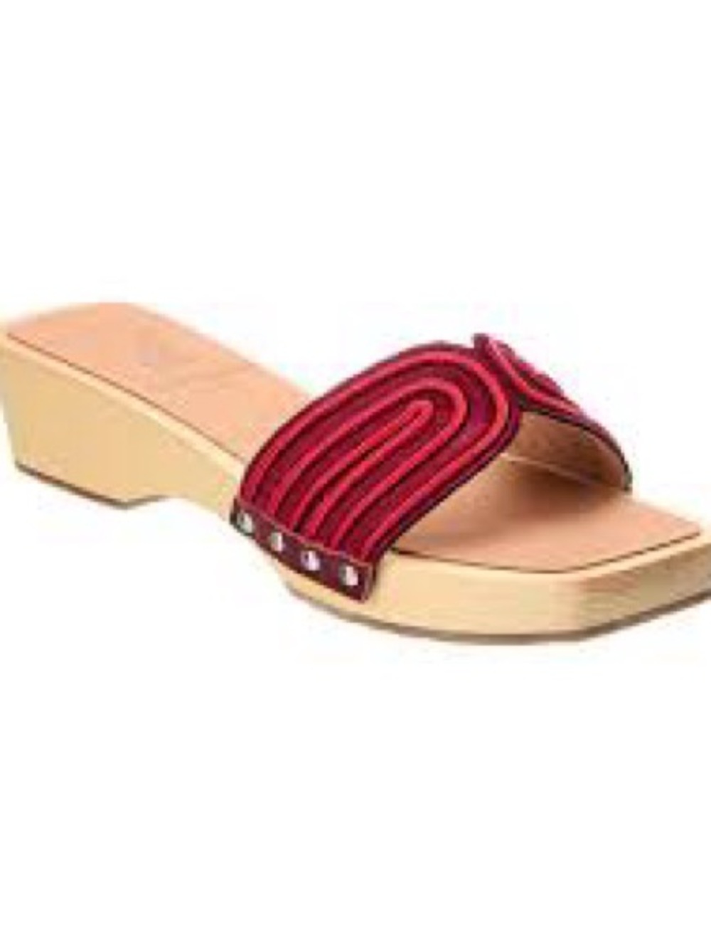 Ancient Greek Sandals Zeus + Dione The Harness Wooden Sole Clog Slides Red 36
